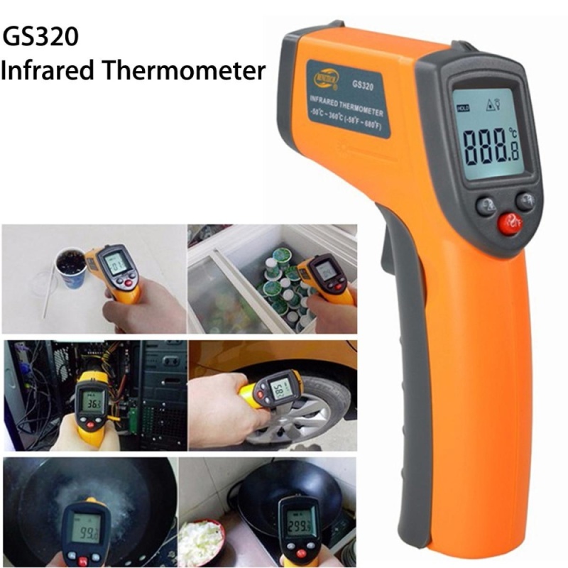 GS320 Laser LCD Display Digital IR Infrared Thermometer Temperature Meter - intl