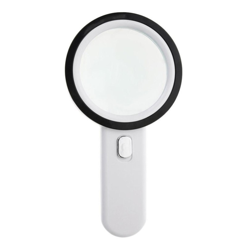 Handheld Electric 12 LED Lights 8X Magnifier Jewelry Reading Repair Loupe - intl
