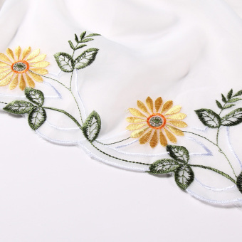 Flower Color Tulle Door Window Curtain (Yellow Daisy ) (EXPORT) April 2018 - 4 Flower Color Tulle Door Window Curtain (Yellow Daisy ) (EXPORT) - 4