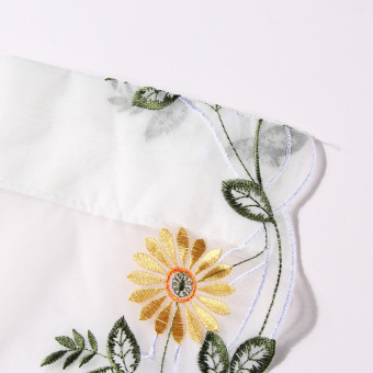 Flower Color Tulle Door Window Curtain (Yellow Daisy ) (EXPORT) April 2018 - 5 Flower Color Tulle Door Window Curtain (Yellow Daisy ) (EXPORT) - 5