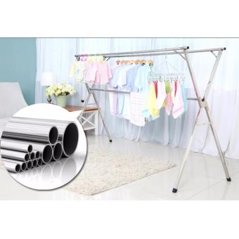 Clothes Drying Rack (2.4 Meters) X Shape Foldable Stainless Steel With Wheels April 2018 - 5 Clothes Drying Rack (2.4 meters) X Shape Foldable Stainless Steel with Wheels - 5