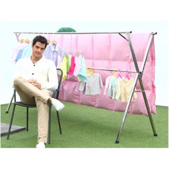 Clothes Drying Rack (2.4 Meters) X Shape Foldable Stainless Steel With Wheels April 2018 - 3 Clothes Drying Rack (2.4 meters) X Shape Foldable Stainless Steel with Wheels - 3
