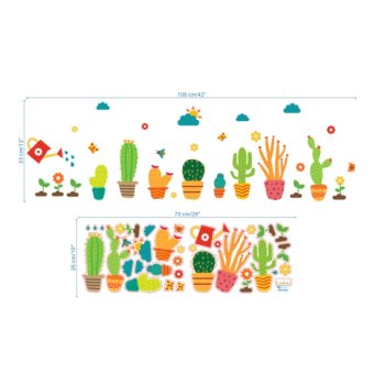 Cartoon Cactus Garden Removable Wall Sticker Decals Mural Kid Nursery Room Decor - Intl April 2018 - 4 Cartoon Cactus Garden Removable Wall Sticker Decals Mural Kid Nursery Room Decor - intl - 4