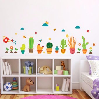 Cartoon Cactus Garden Removable Wall Sticker Decals Mural Kid Nursery Room Decor - Intl April 2018 - 2 Cartoon Cactus Garden Removable Wall Sticker Decals Mural Kid Nursery Room Decor - intl - 2