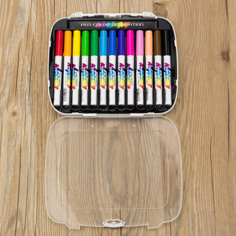 13 X Permanent Fabric Marker Paint Fine Nib Pen T-Shirt Clothes Shoes DIY Graffi April 2018 - 2 13 x Permanent Fabric Marker Paint Fine Nib Pen T-Shirt Clothes Shoes DIY Graffi - 2