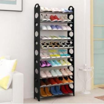 10-tier Stackable Shoe Rack With Plastic Side Panels April 2018 - 3 10-tier Stackable Shoe Rack with Plastic Side Panels - 3