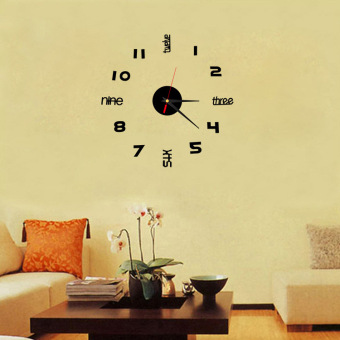 DIY Acrylic Crystal Stereoscopic Wall Clock TV Wall Sticker Home Decoration April 2018 - 2 DIY Acrylic Crystal stereoscopic wall clock TV wall sticker Home Decoration - 2