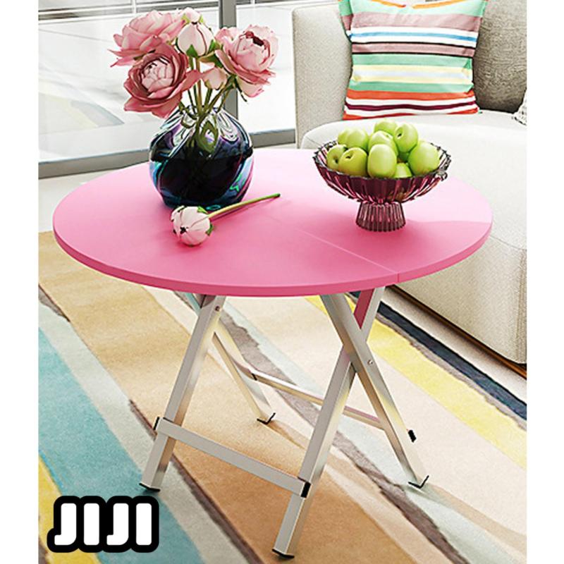 JIJI 80Cm Kimberly Dining Table Round Design / Foldable Folding / Foldable Tables / Dining/Computer/Laptop Table / Storage / Organizer / Shelves / Chair / Home