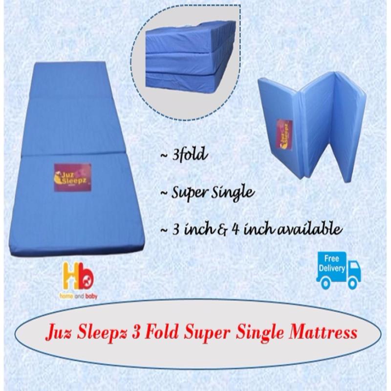 Juz Sleepz 3 Fold Super Single Mattress 4-Inch
