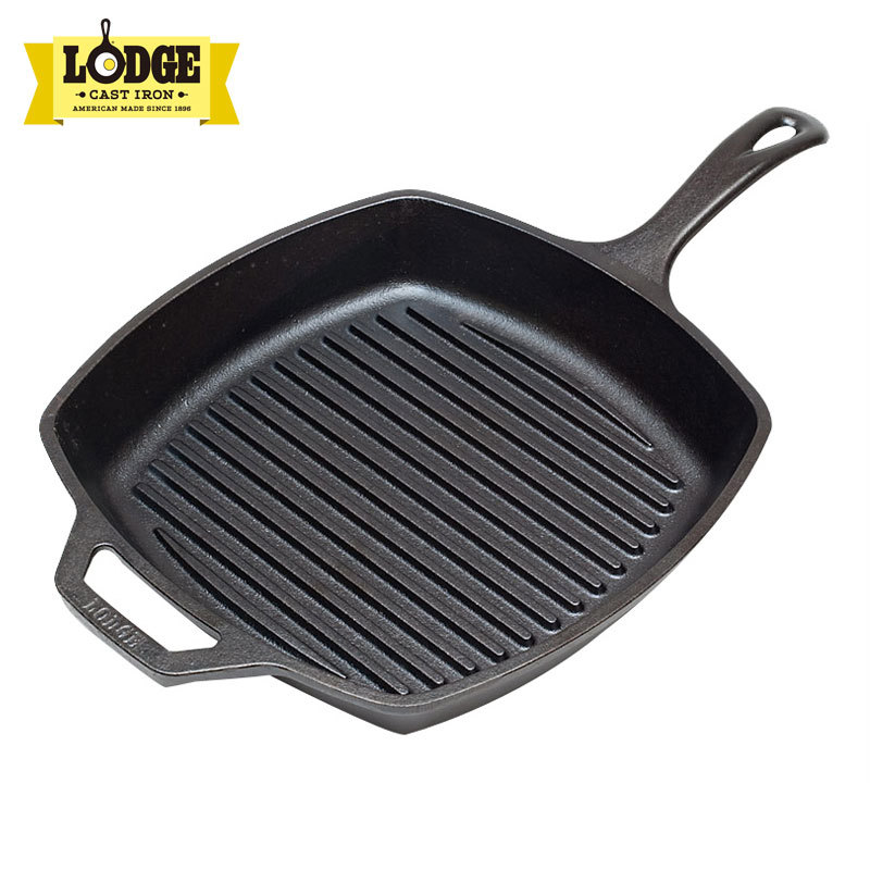 Lodge Luo pole us cast iron striped steak frying pan 26cm imported
no coated storage hot good is not easy to stick pan Singapore
