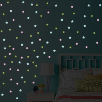Luminous Fluorescent Stickers Wallpaper 3D Stars - Intl June 2018 - 2 Luminous fluorescent stickers wallpaper 3D stars - intl - 2