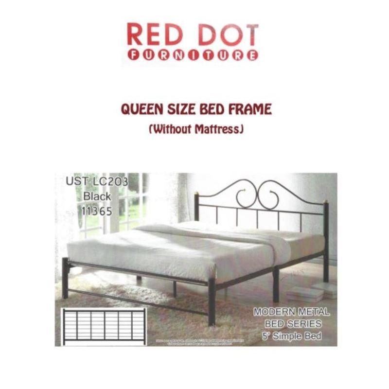 Metal Bed Frame Queen Size (Black)
