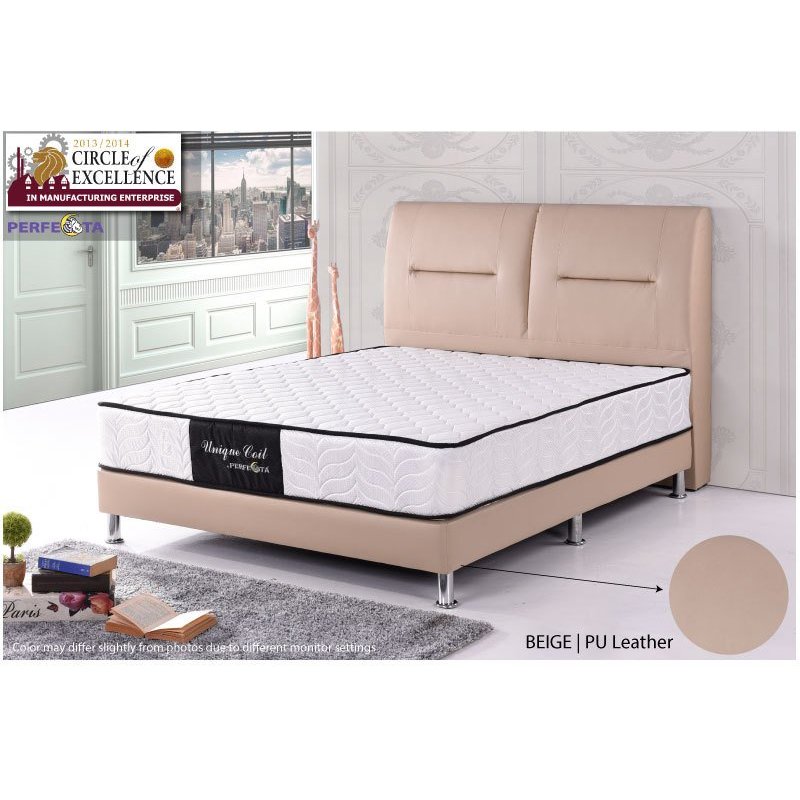 New Bed set - Beige Bed frame and 10" Spring mattress