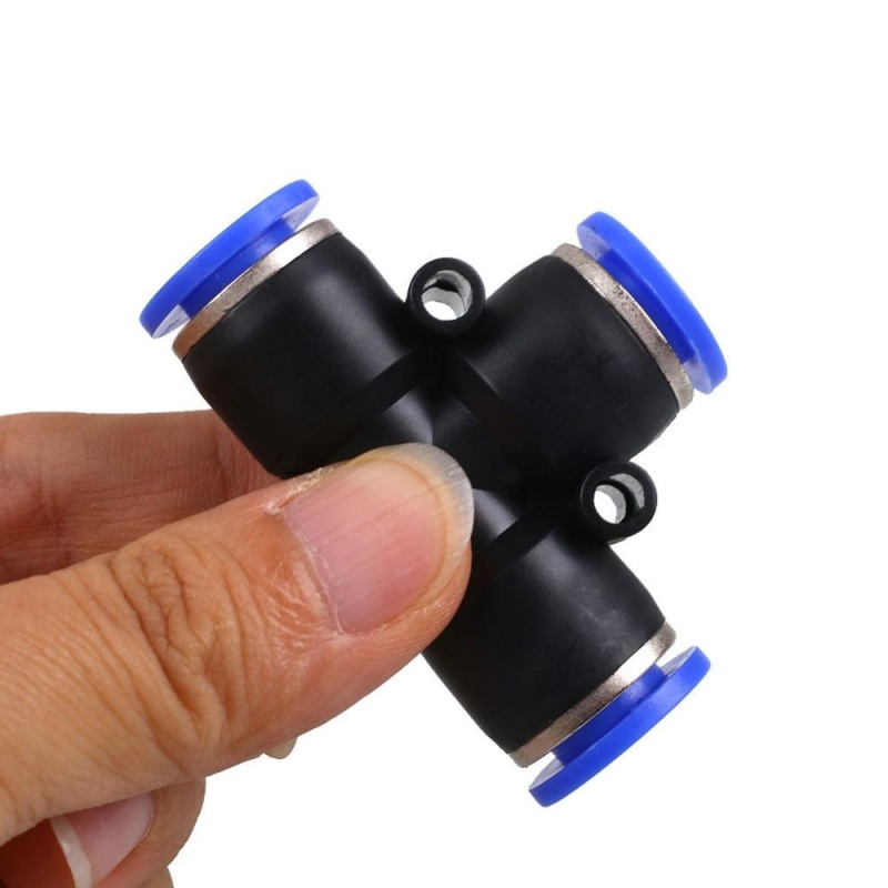 Pneumatic Tee Union Fittings Connector Home Air/Water Hose Tube 4-12mm - intl