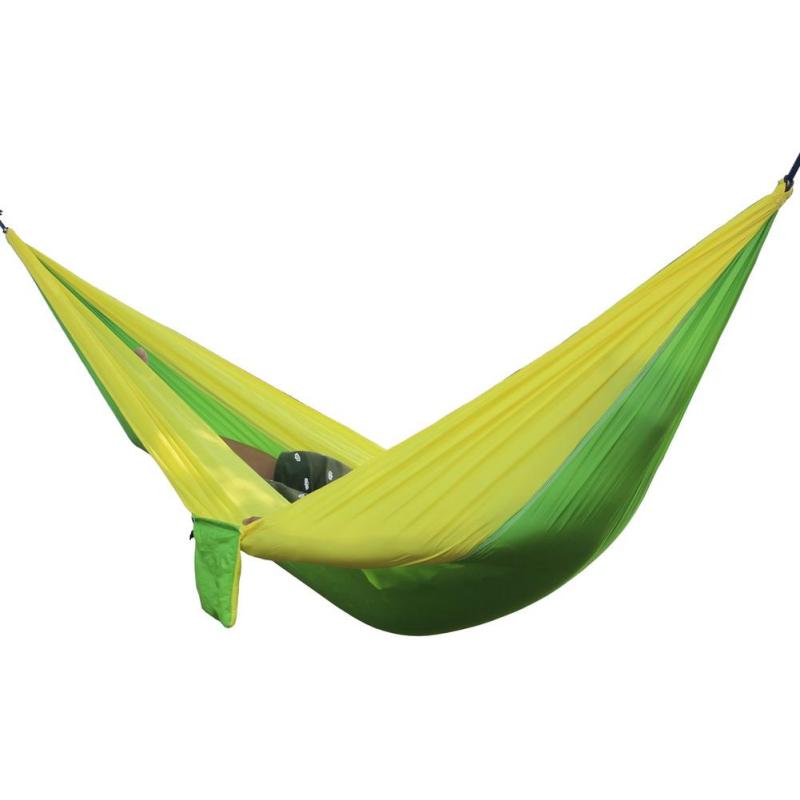 Portable Double Person Garden Leisure Hammock(Yellow Green) - intl