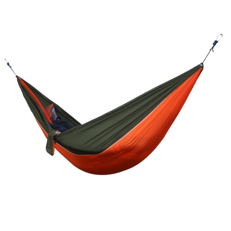 Portable Double Person Hammock (Orange Green)