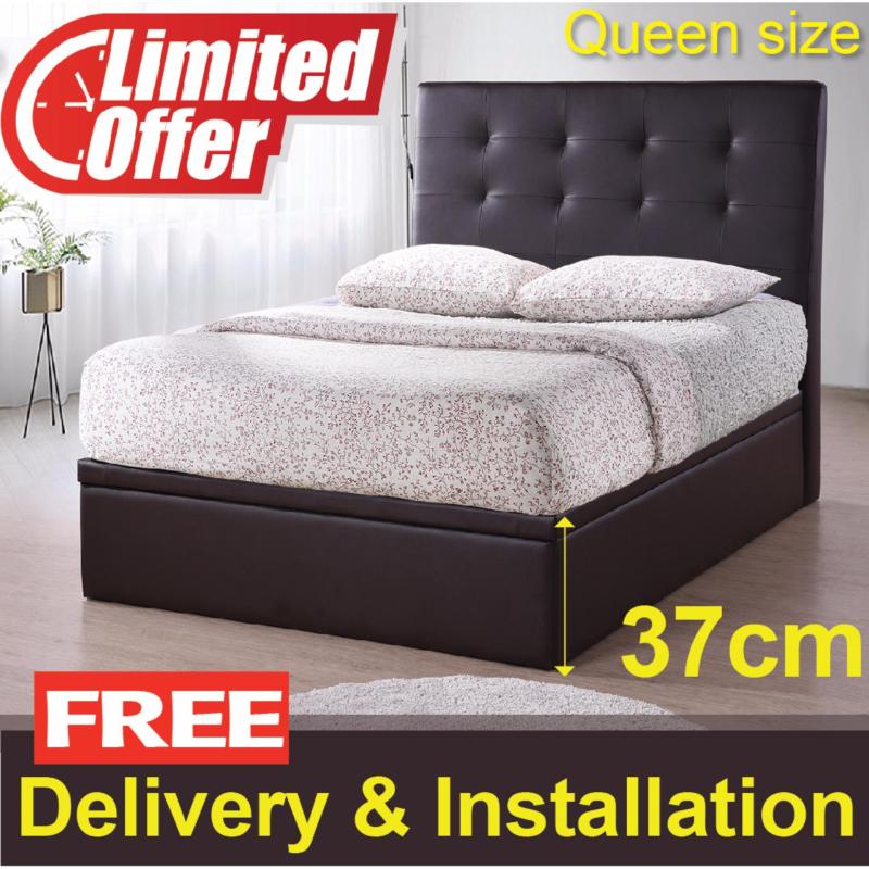 Queen size - Jersey Storage Bed Frame - Dark Chocolate - Limited Offer