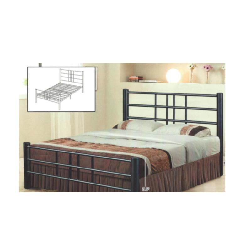 Red Dot Elegant Bed Frame Queen Size Matte Black