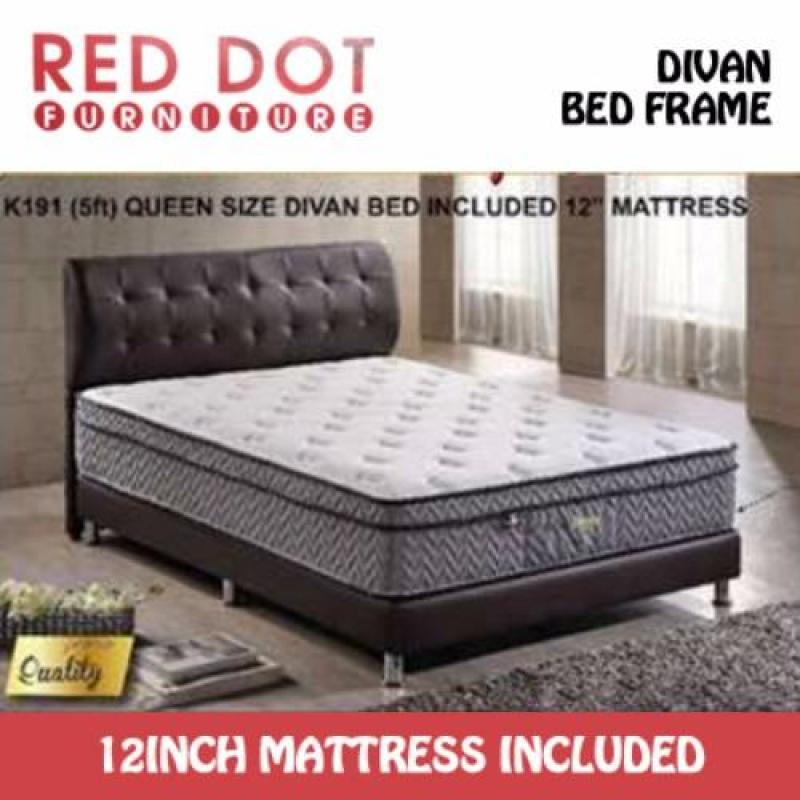 Red Dot Furniture Divan Bed Frame with 12 inch Pocketed Spring
Mattress