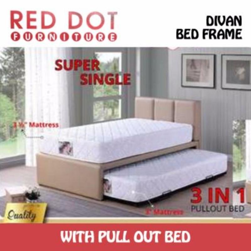 Red Dot Furniture Divan Bed Frame with 9 inch Spring Mattress