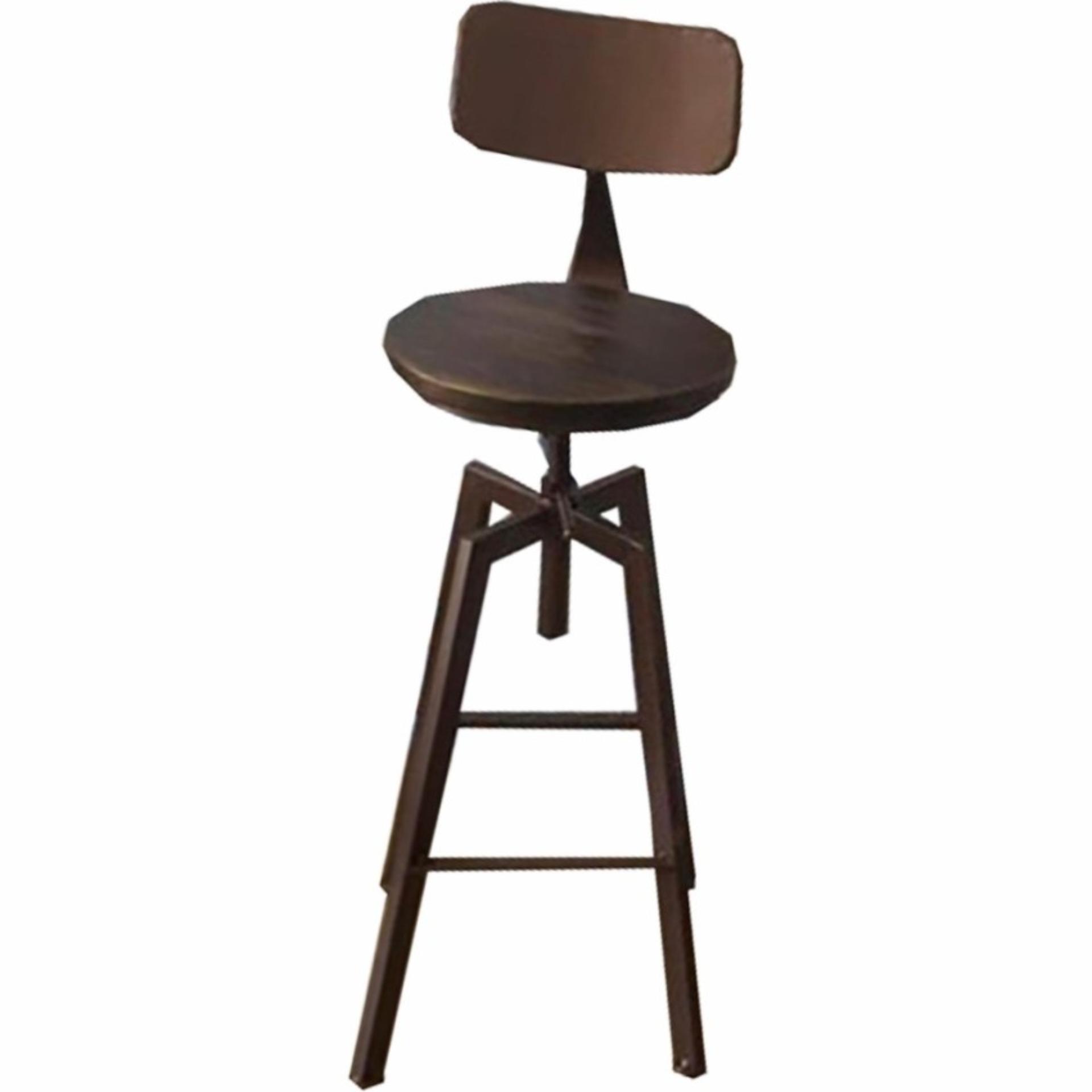Retro High Chair Stools Solid Wood Bar With Backrest 75cm Retro High Chair Stools Solid Wood Bar With Backrest 75cm Height