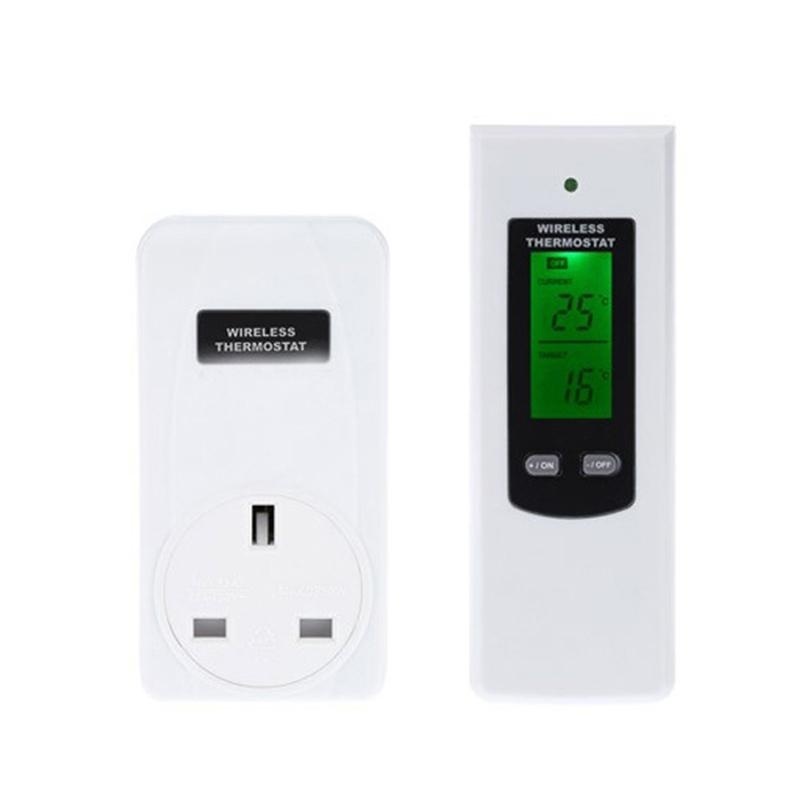 RF433Mhz Wireless Thermostat Plug LCD Remote Control Temperature Controller Plug - intl
