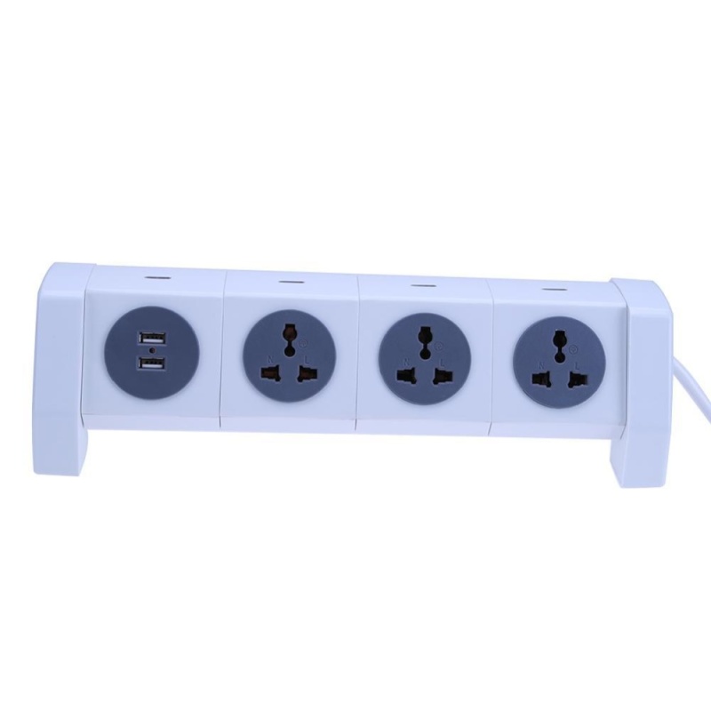 Rotating Multi-function Creative Socket Smart Power Strip Socket(Grey) - intl