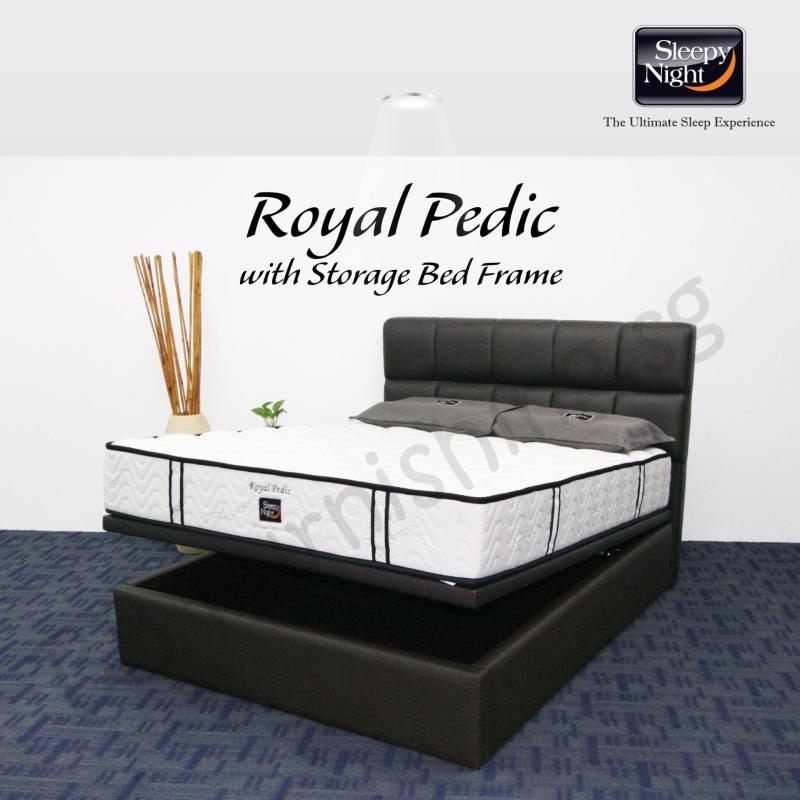 Sleepy Night (King) Royal Pedic Mattress with Jean Storage Bedframe