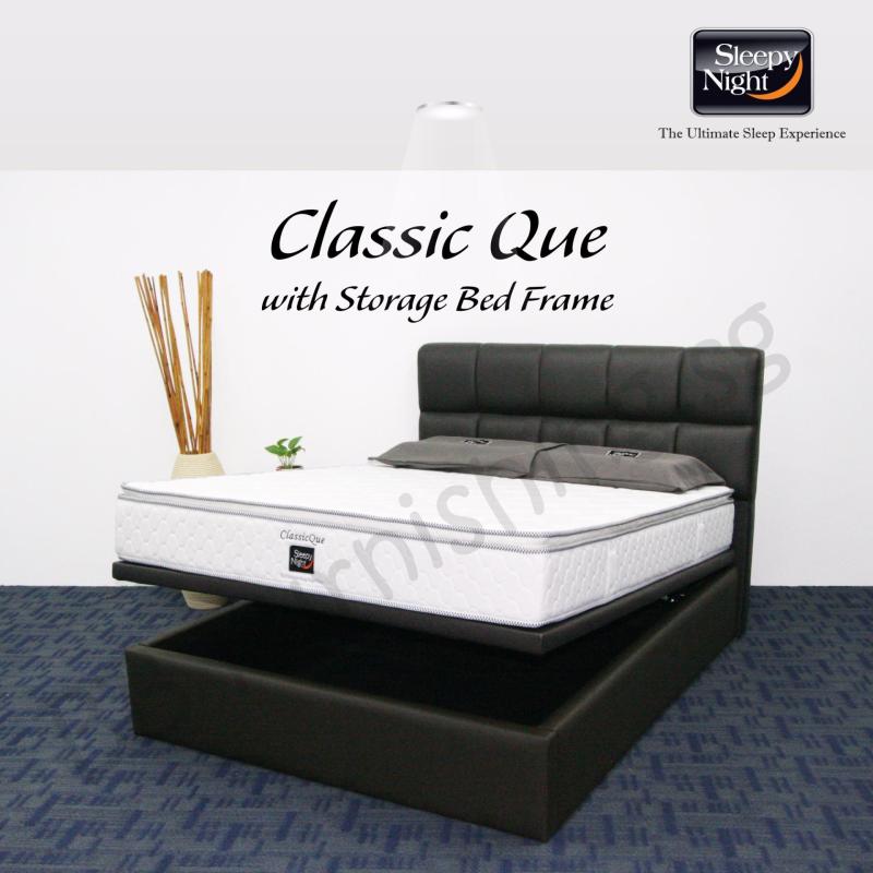 Sleepy Night (Queen) Classic Que Mattress with Jean Storage
Bedframe