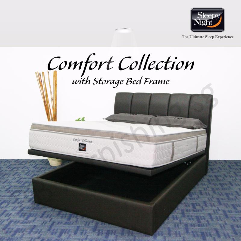 Sleepy Night (Queen) Comfort Collection Mattress with Jacinta
Storage Bedframe