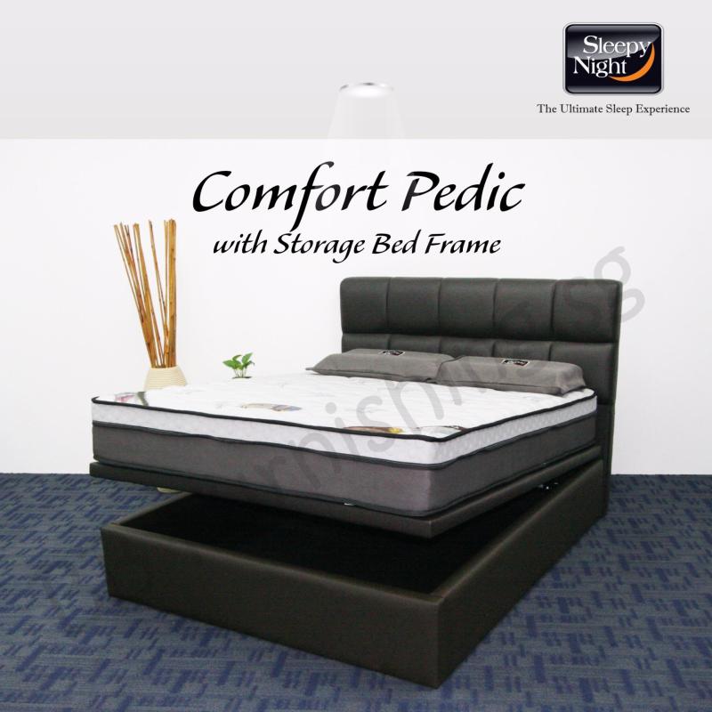 Sleepy Night (Single) Comfort Pedic Mattress with Jean Storage
Bedframe