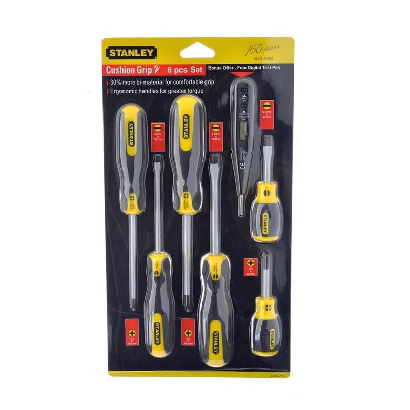 Stanley Cushion Grip™ 6pcs Set w/ Bonus Tester