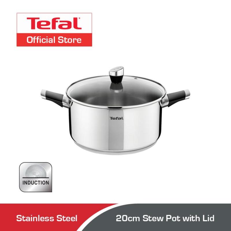 Tefal Emotion Stainless Steel Stew Pot w/Lid 20cm E82344 Singapore