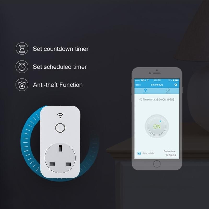 UK Standard WiFi Smart Socket Plug Switch Remote Control For BroadLink SP2 - intl