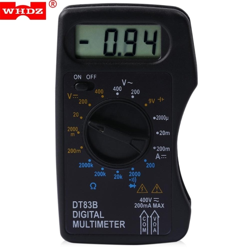 WHDZ DT83B LCD Digital Multimeter AC DC Tester Voltmeter (Black) - intl