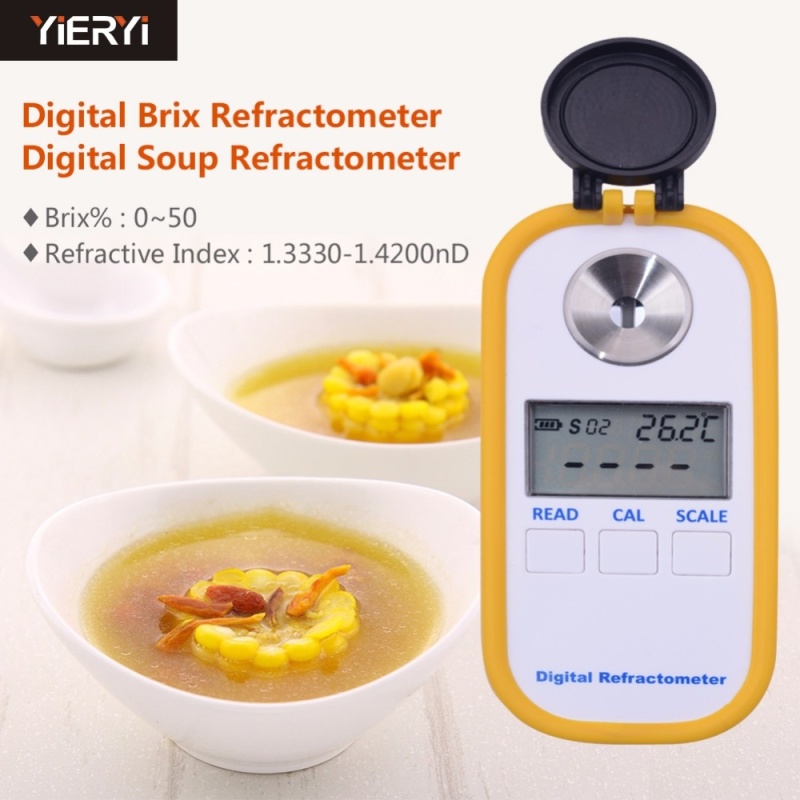 yieryi 2017 hot 100% Digital Brix Refractive Index Refractometer
0-50% Brix For Sugar In Wine Concentration Of La Noodle - intl