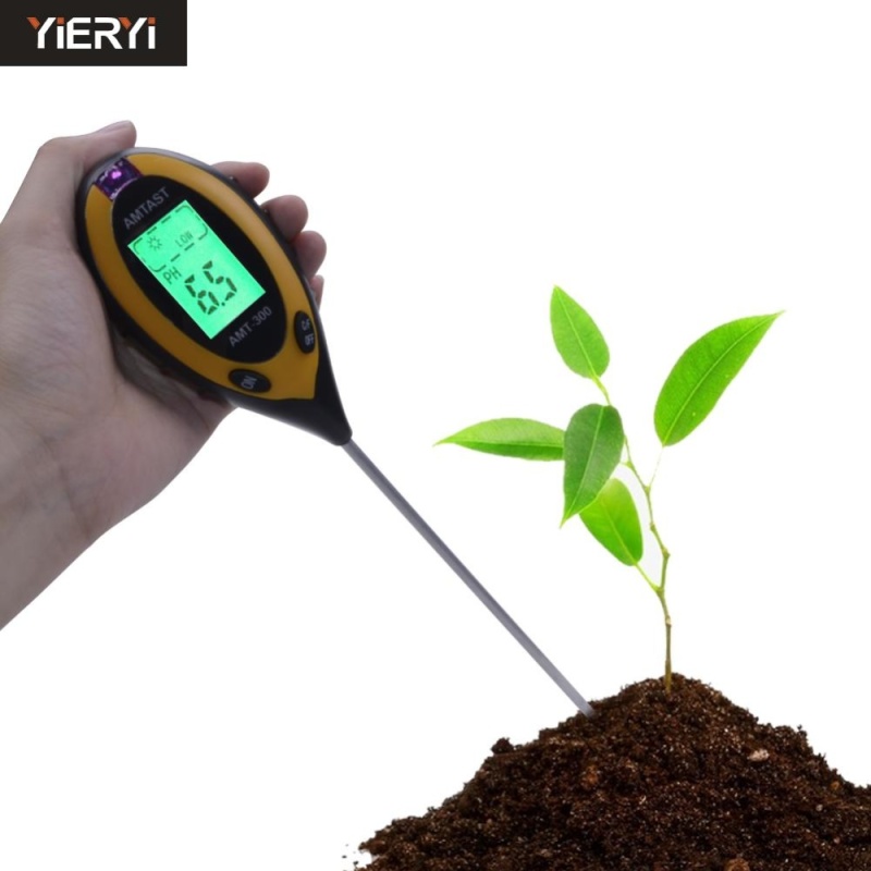 yieryi 4 in1 Plant earth Soil PH Moisture Light Soil Meter
Thermometer Temperature Tester Sunlight Tester Garden Plant Soil
Survey Tester Kits Instrument - intl