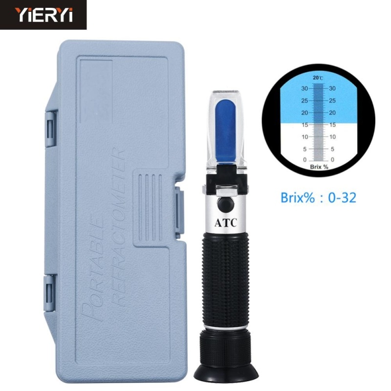 yieryi Brix Refractometer Ror Brix Sugar Beer 0-32% Brix Hand Held
Refractometer ATC Optical Test Meter With The Retail Box - intl