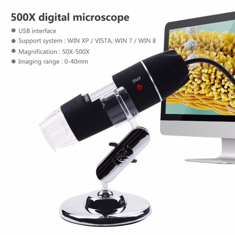 yieryi New Mega Pixels 50-500X 8 LED USB Digital Microscope
Endoscope Camera Microscopio Magnifier 2.0 MP with Hyperopia
Function - intl