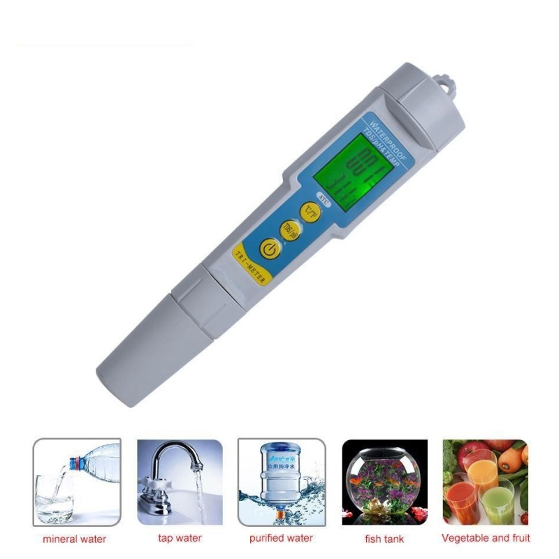 yieryi PH-986 3 in 1 Water Tester Multi-parameter PH Monitor TDS PH
Meter For Aquarium Acidometer Drink Water Quality Analyse - intl
