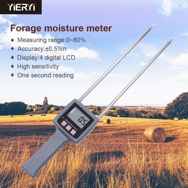 yieryi TK100 Portable Digital Multifunctional Moisture Meter For Grains,Chemical , Plastic Granule, Soap Powder, Soil digital Grains moisture meter soil Analyzer Hygrometer High - precision grain moisture analyzer - intl