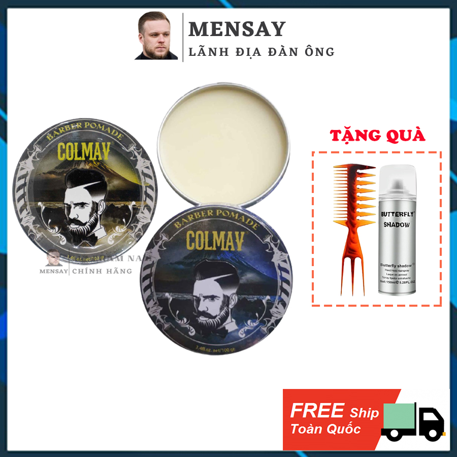 Sáp vuốt tóc colmav barber pomade gốc dầu 100g - chính hãng 100% colmav