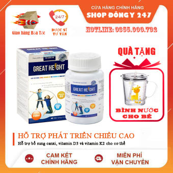 ✅ Mẫu 3 Tem GREAT HEIGHT 👍[Freeship] ❤️- GREAT HEIGHT GIÚP TĂNG TRƯỞNG CHIỀU CAO CHO TRẺ