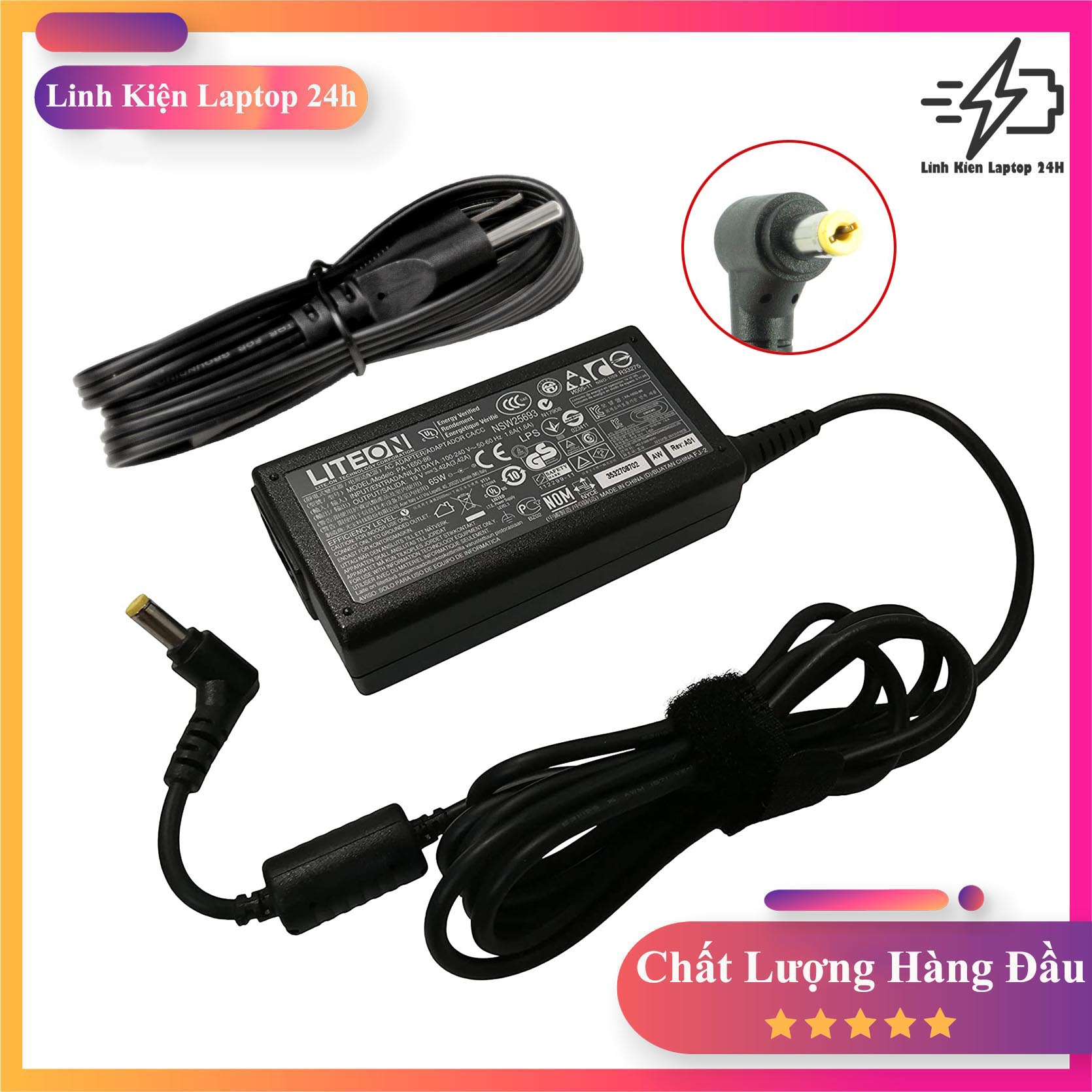 Sạc Laptop Acer Aspire E1-431, E1-470P, E1-522, E1-531, E1-532, E1-532P E1-570, E1-571, E1-572, E1-572P, E1-731, E1-771