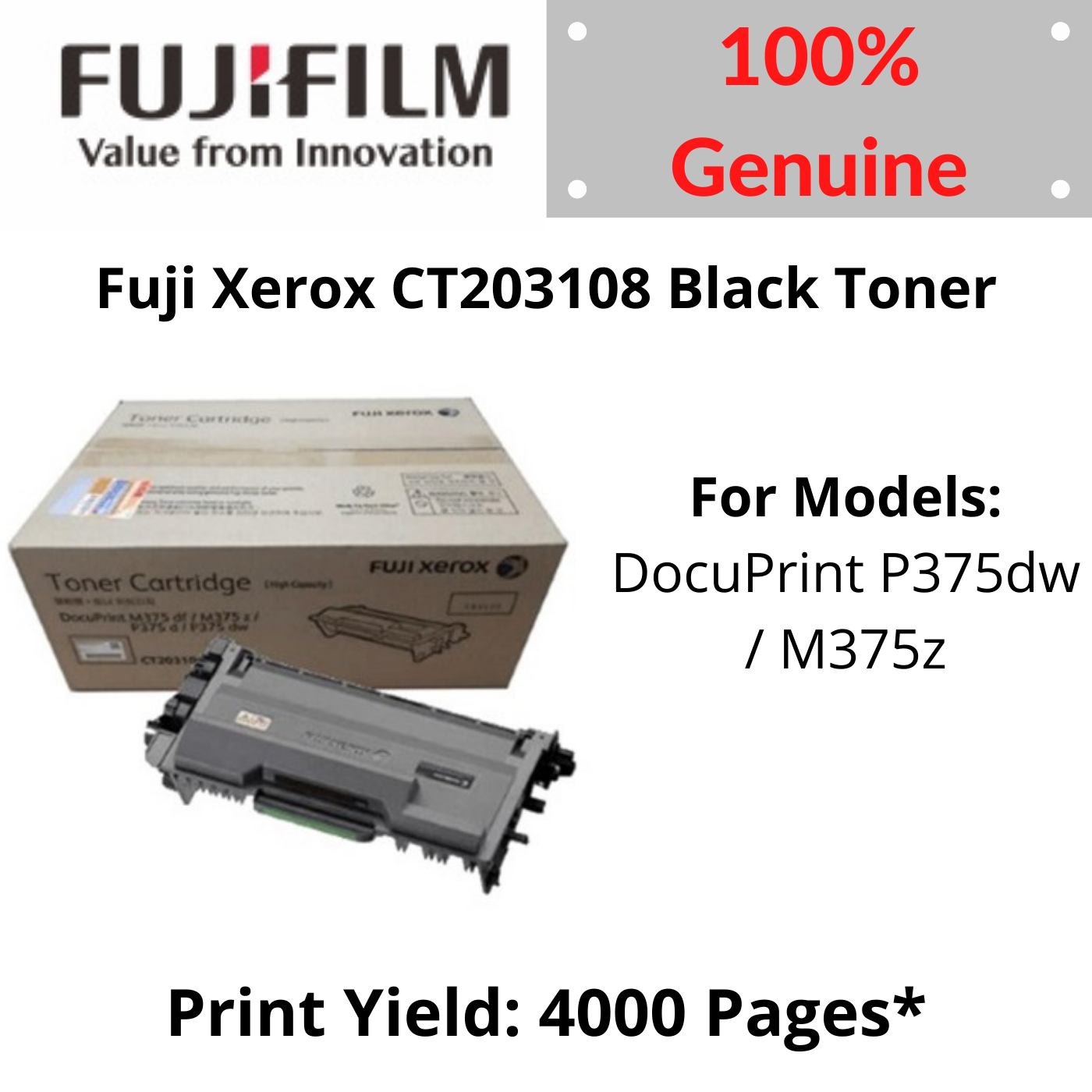 Genuine] Fuji Xerox CT202878 Extra High Capacity Toner Cartridge