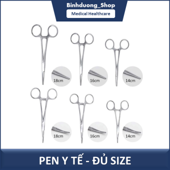 Pen y tế gắp gạc bông gòn dùng trong sơ cấp cứu vệ sinh vết thương đủ size pen thẳng không mấu