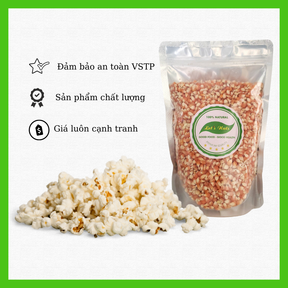 Túi 1kg bắp nổ - ngô nổ mỹ sutoshop dùng làm bắp rang bơ, bỏng ngô, đồ ăn vặt