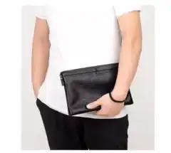 Dompet Clutch Pria Bahan Kulit Handbag Hand Bag Kulit Imitasi Sintetis Pu Leather Dompet Genggam Panjang Man Fashion Accessories Tempat Uang Koin Kartu Nama Atm Ktp Sim Id Business Card Slot Bisnis Kondangan Smartphone Eksklusif Mewah