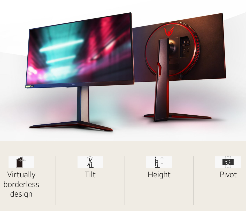 شاشة ألعاب LG 27GS85Q-B — 27 QHD NANO IPS