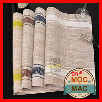 Tấm Lót Chén Dĩa Khăn Ăn Sọc Ngang 45x30 cm 2s